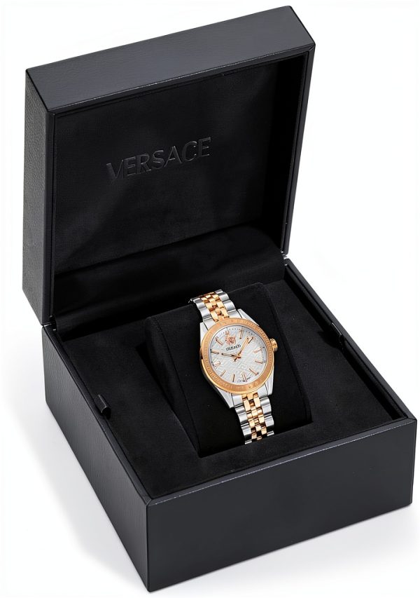 Versace Womens Watch Two Tone Silver Dial 36mm-3