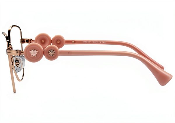 Luxottica Cat Eye Eyewear Frames Rose Gold Metal Womens-2