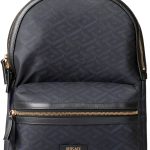 Versace Leather Briefcase Backpack Convertible Mens Business-0
