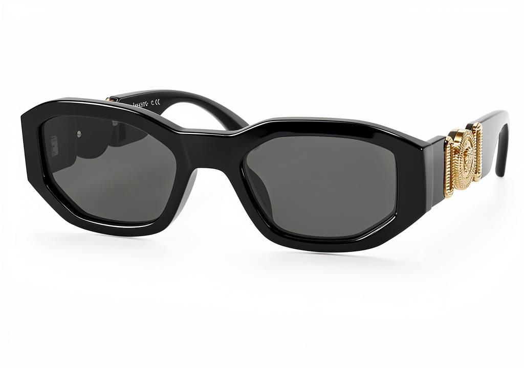 Versace unisex child glasses displayed on a stylish background