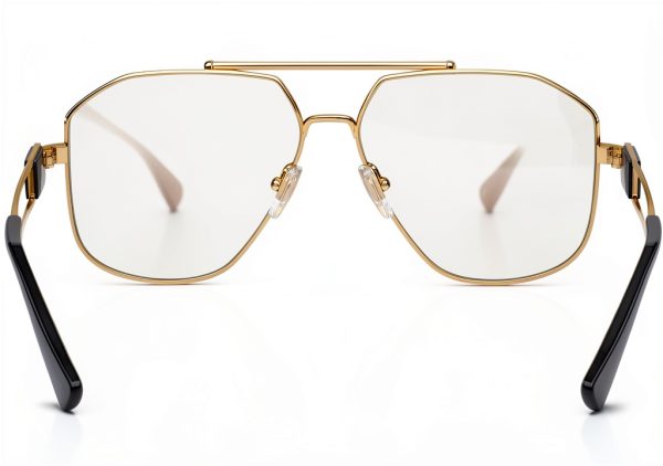 Versace Men's Pilot Sunglasses Gold Metal Frame-3