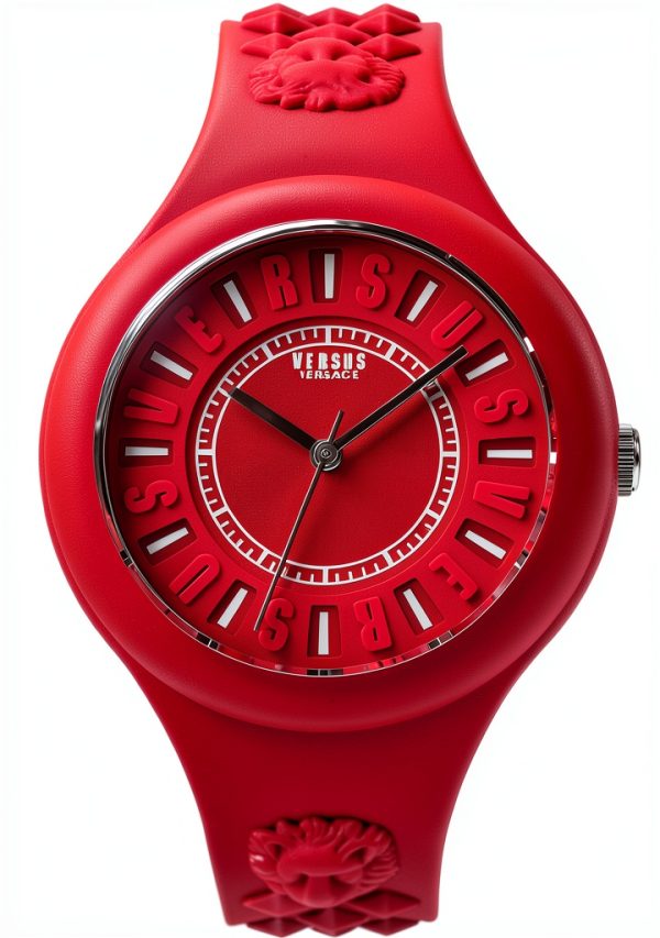 Versace Women's Red 39mm Quartz Watch Red Strap-0
