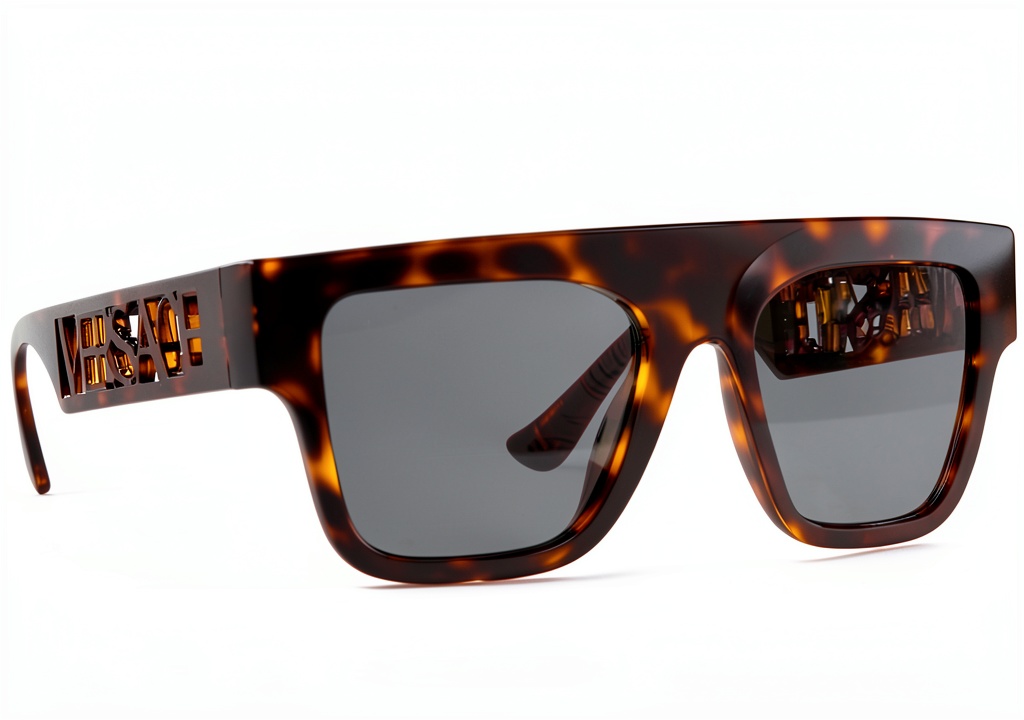 Havana Men's Sunglasses Full Rim Havana Large being worn on a sunny city sidewalk