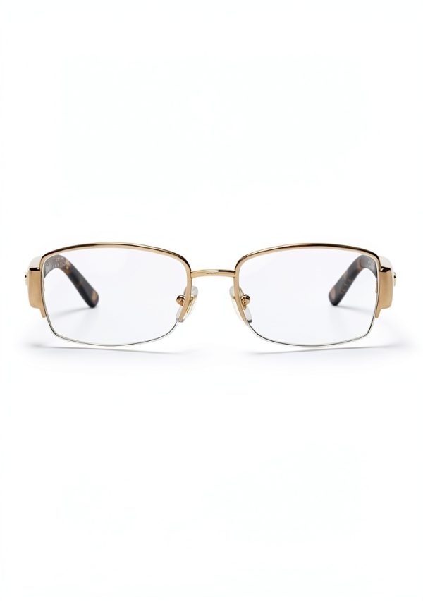 Versace VE1175B Eyeglasses Gold Semi Rimless Women-3