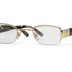 Versace VE1175B Eyeglasses Gold Semi Rimless Women-0