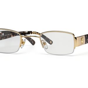 Versace VE1175B Eyeglasses Gold Semi Rimless Women-0