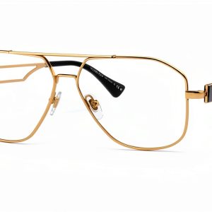 Versace Men's Pilot Sunglasses Gold Metal Frame-0
