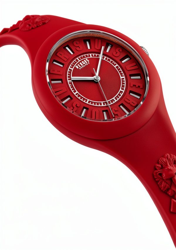 Versace Women's Red 39mm Quartz Watch Red Strap-2
