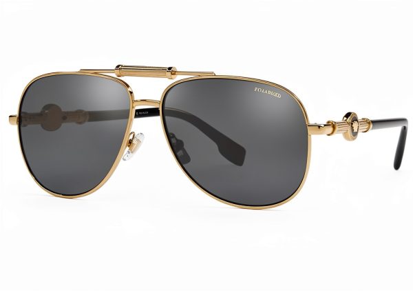 Versace Men's Polarized Full Rim Sunglasses Pilot 0VE22361002Z359-0
