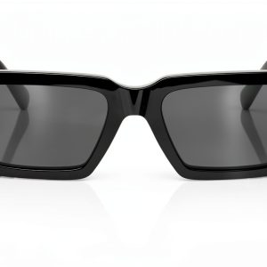 Havana Unisex Full Rim Rectangle Sunglasses Small Size Black-0
