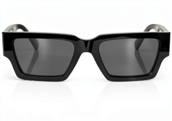 Havana Unisex Full Rim Rectangle Sunglasses Small Size Black-0