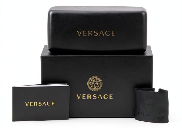 Versace Men's Sunglasses Black Gold 40-14-135 Luxury Frame-6