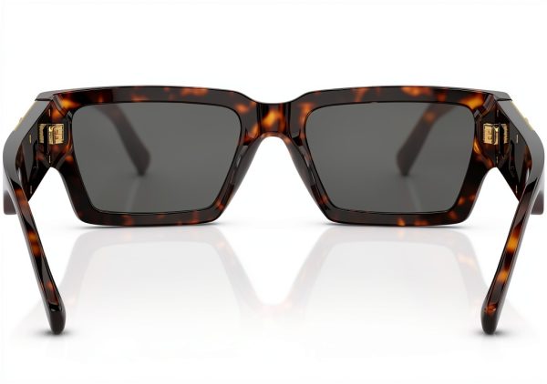 Havana Small Unisex Full Rim Rectangle Sunglasses Classic Design-4