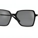 Women's Square Sunglasses Luxottica Acetate Frame Dark Grey Lens 58mm-0