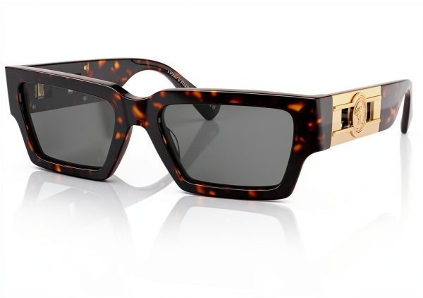 Havana Small Unisex Full Rim Rectangle Sunglasses Classic Design-1